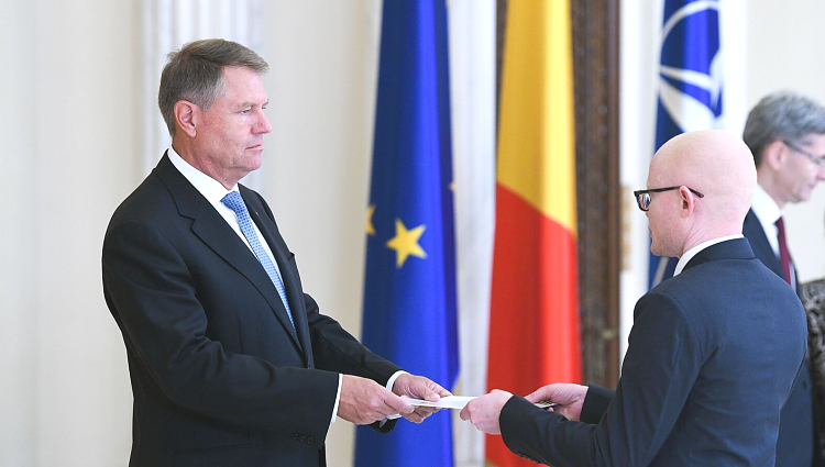 Ambassador Dr. Abdallah Saleh Possi Presenting his Letters of Credence to the President of Romania